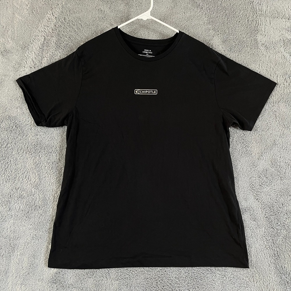 Loomstate Chipotle Mexican Grill T-Shirt Unisex XL Black Organic Cotton Pullover